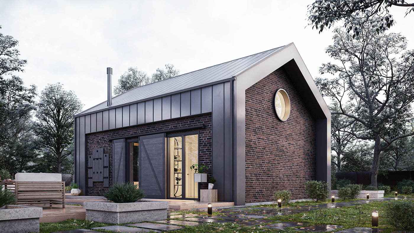 3D architect barnhouse CGI exterior lumion Render visualization