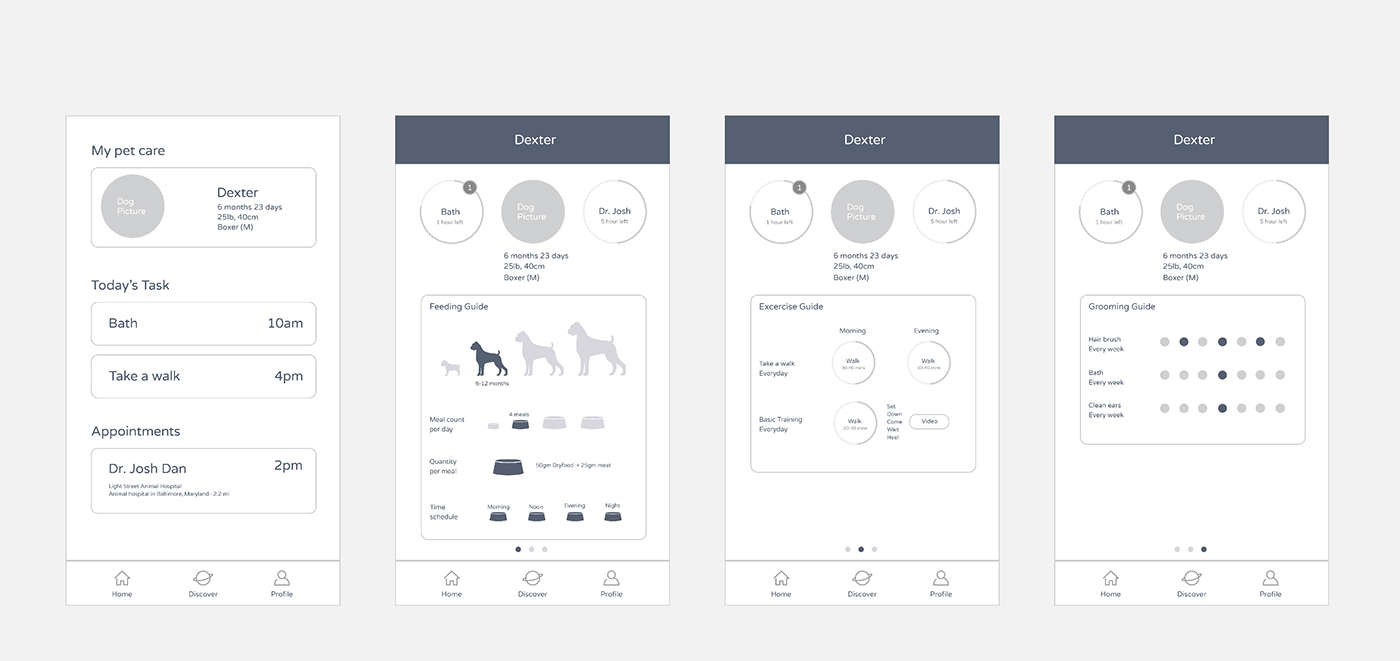 app Pet UI ux dogs