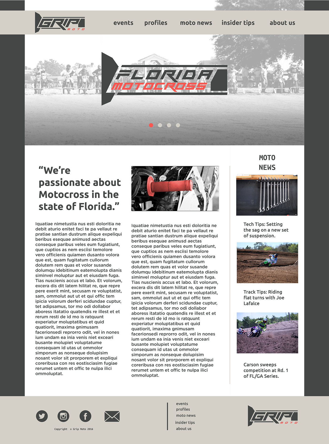 fullsailuniversity May2016 moto sports marketing   grip Motocross design mx branddevelopment editorialdesign Webdesign motiondesign actionsports intensity