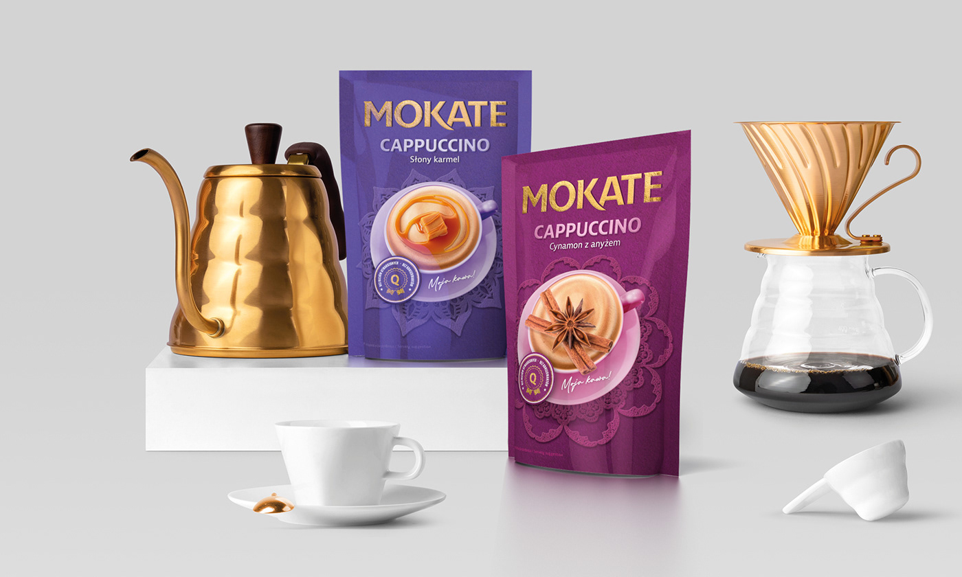 caffe Packaging Brand Design cappuccino coffee shop caffee design Render