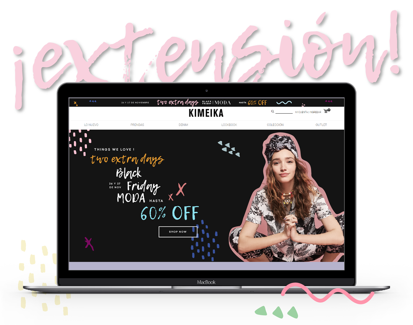 kimeika newsletter darkpost slider banner Black Friday collage evento online Fashion  moda