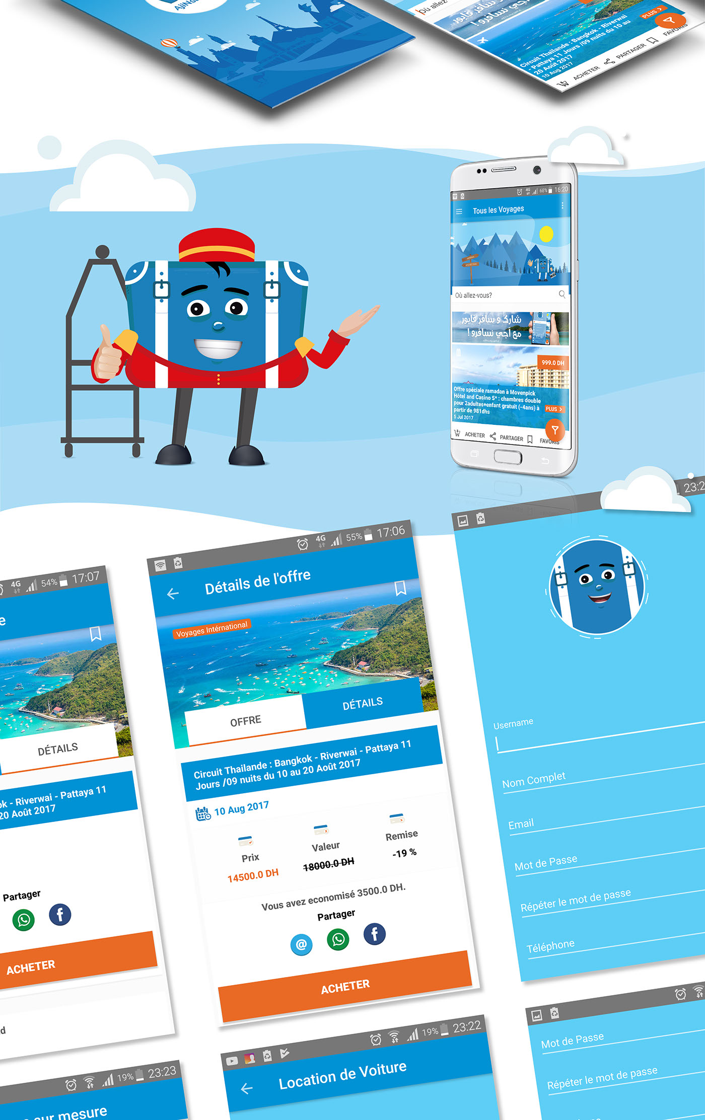 app application graphic design  ILLUSTRATION  trip Travel UI&UX   International national tourism