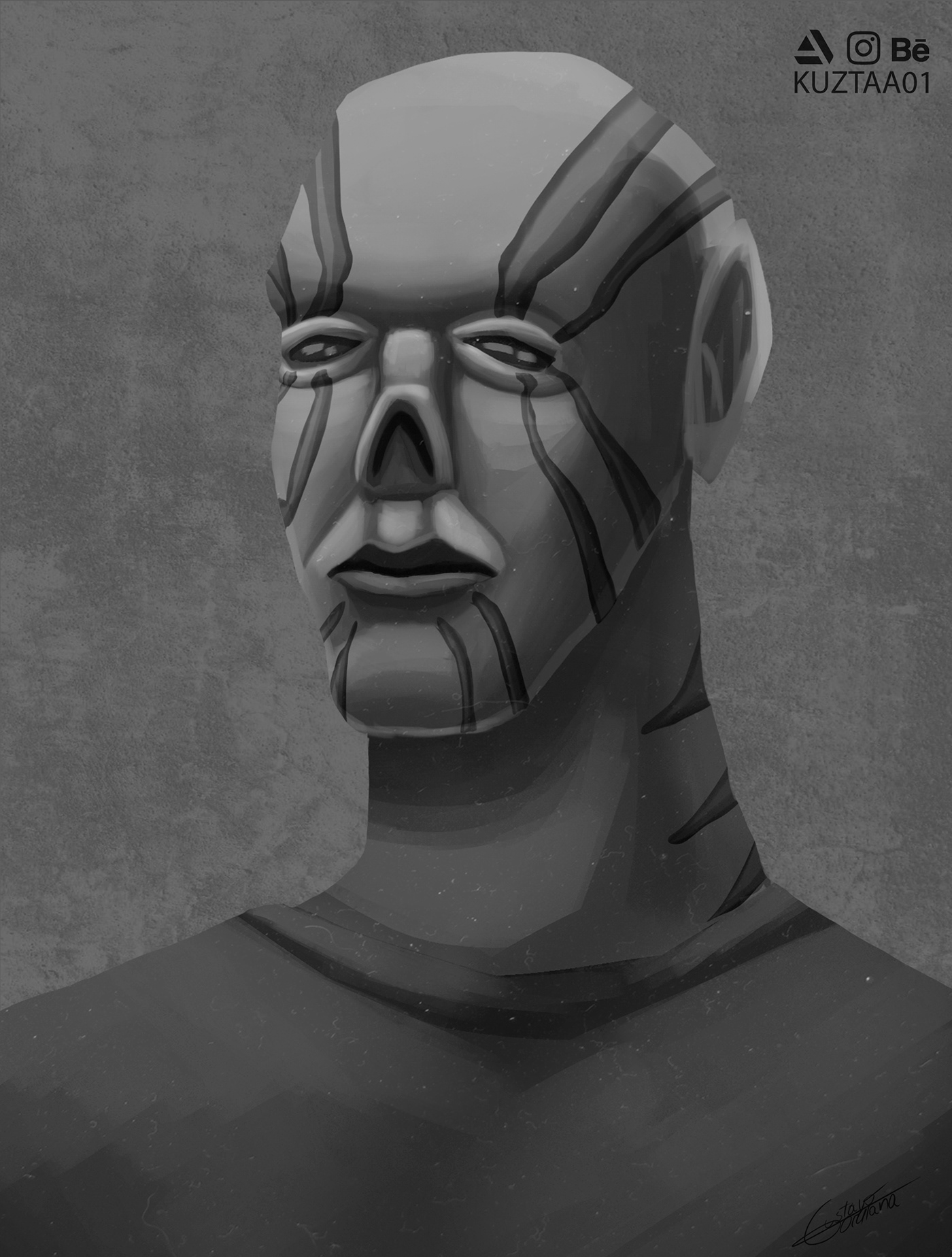 alien Character Character design  face portrait