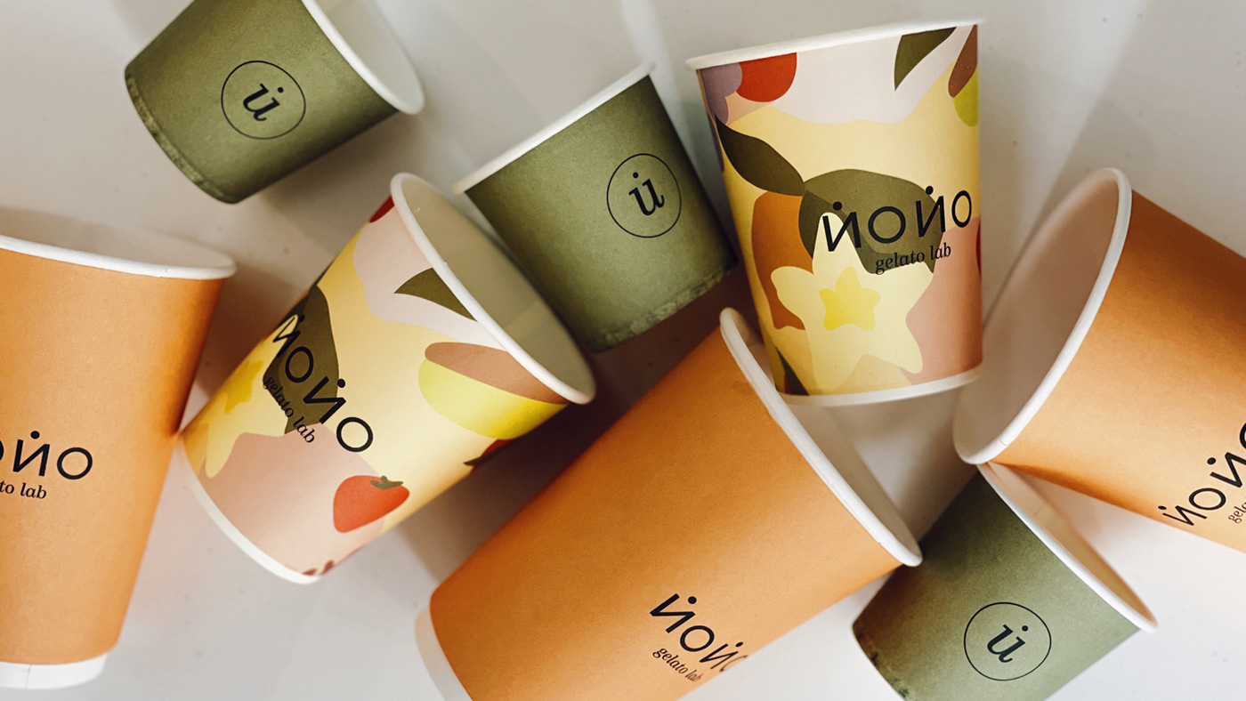 brand identity branding  cafe ice-cream identity Logo Design Logotype package typography   visual