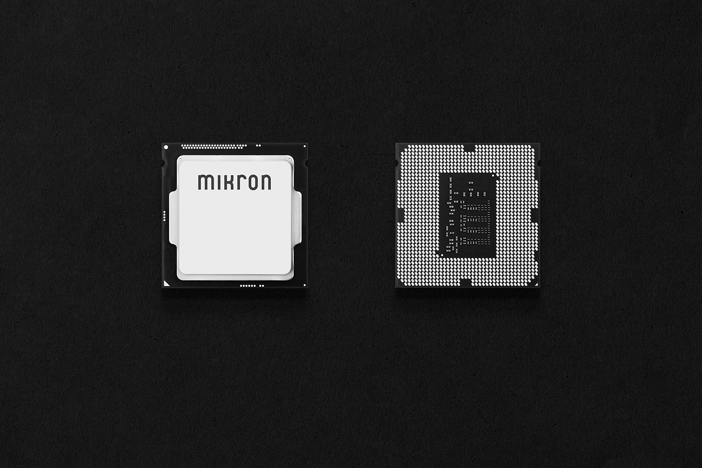 designbyradmirvolk Mikron semiconductor Electronics Microelectronic Plant Rebrand holography chip