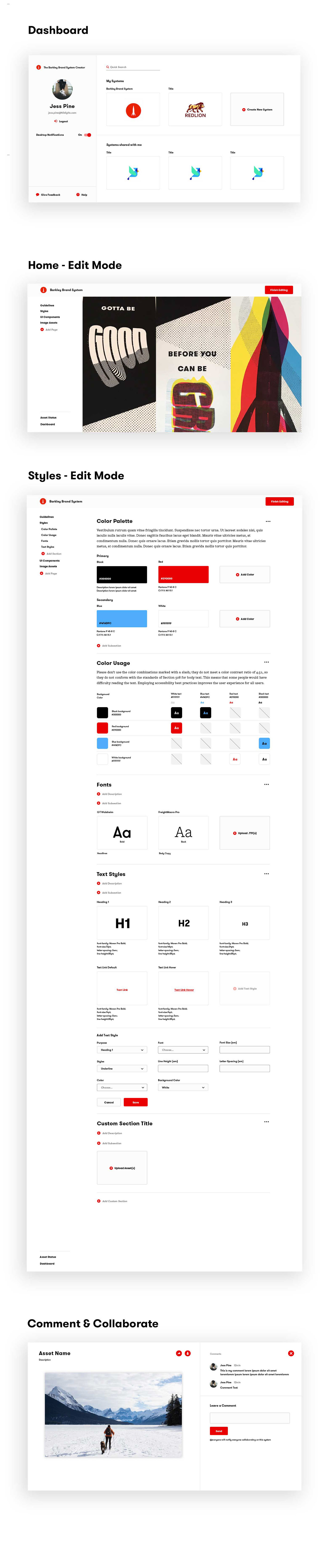 system app creator brand design design system interactive tool product