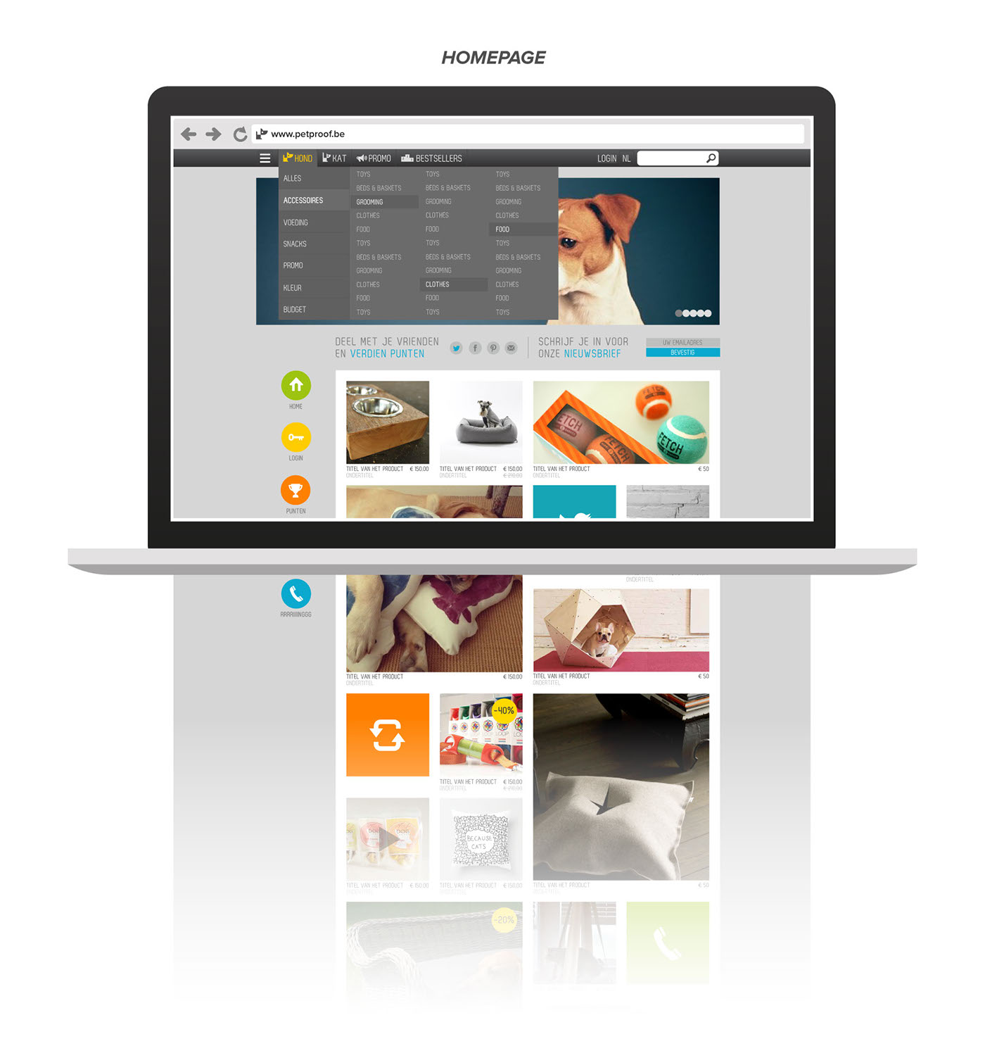 Webdesign pets dog Cat e-commerce
