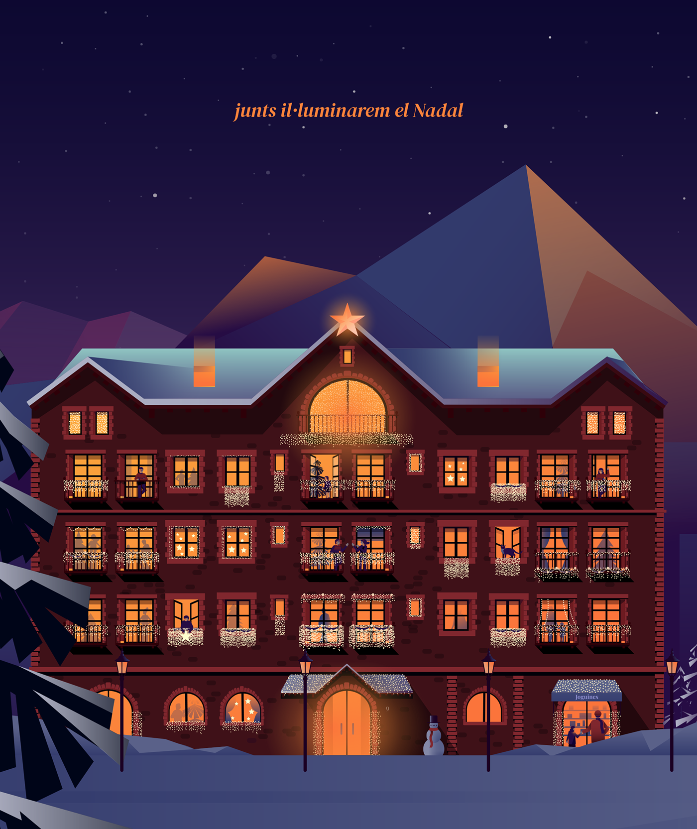 Advertising  aftereffects ArtDirection Christmas Creativity ILLUSTRATIOR inspiration mountains