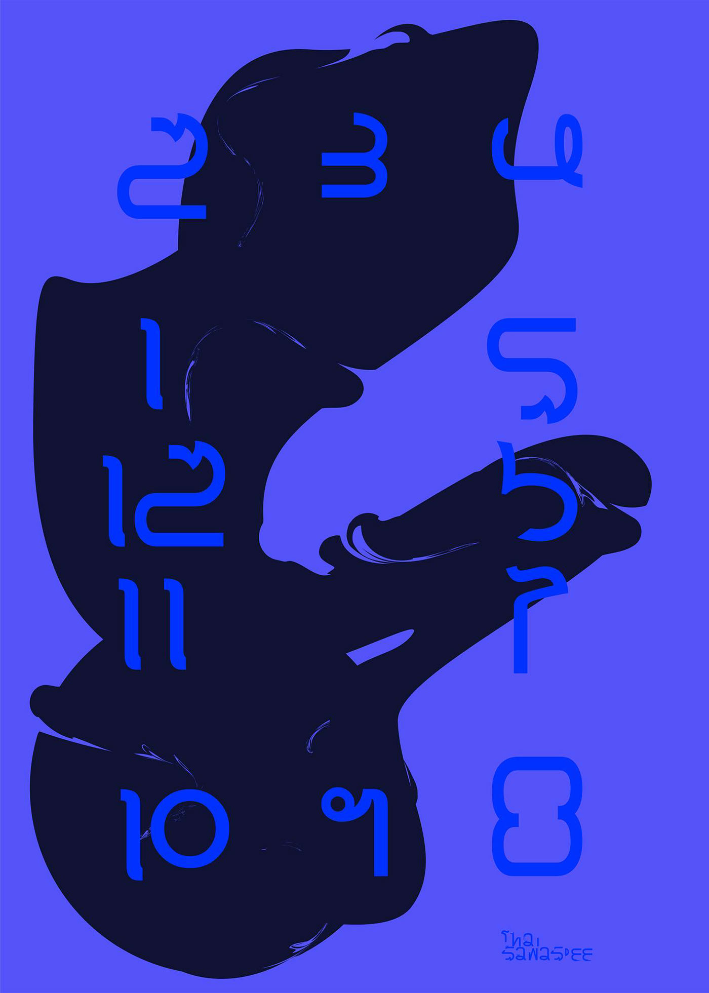 art poster experimental Thai hello sawasdee Layout typography   abstract alphabet