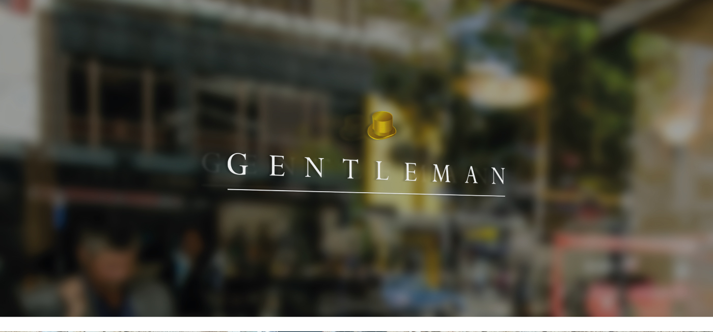 gentleman Coffee class brand logo gold elegance glamour drink