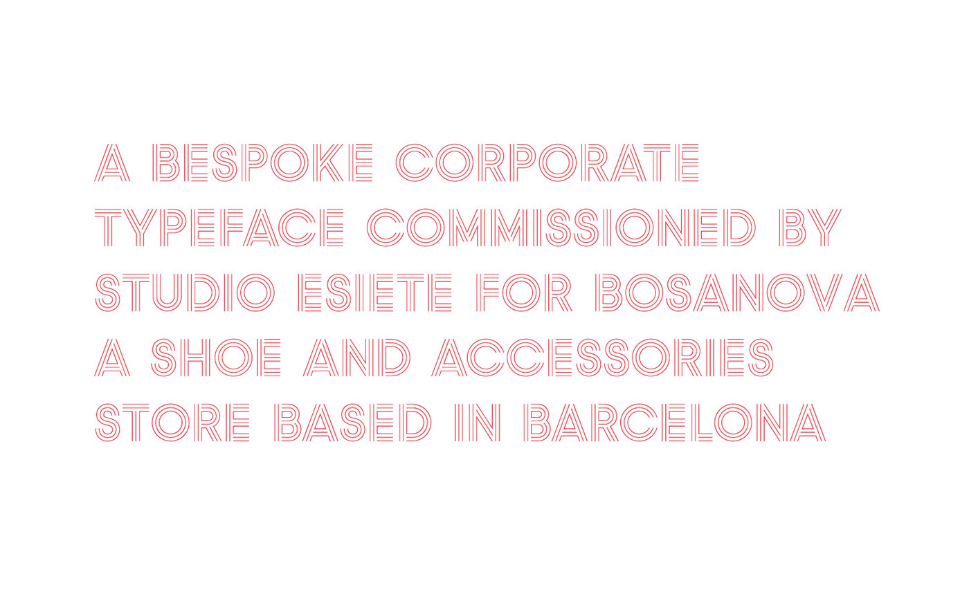 Typeface bespoke type Custom corporate identity barcelona shoes brand design