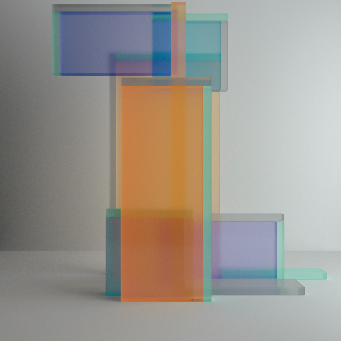 numbers 3DType josefalbers bauhaus plexiglass gradient pantone colors sculptures
