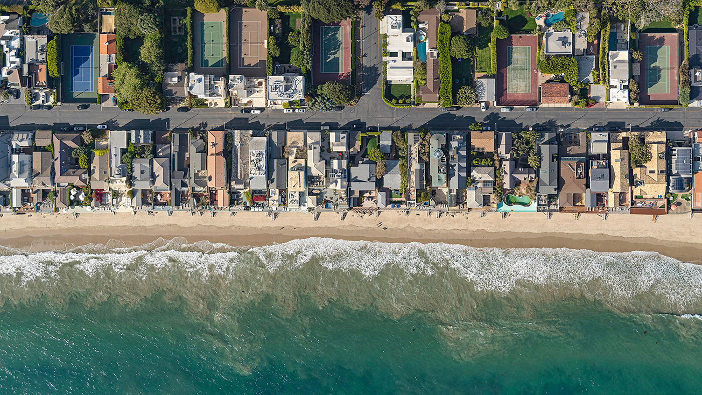 Aerial architecture beach California Landscape Los Angeles MALIBU Malibu Beach real estate Villa