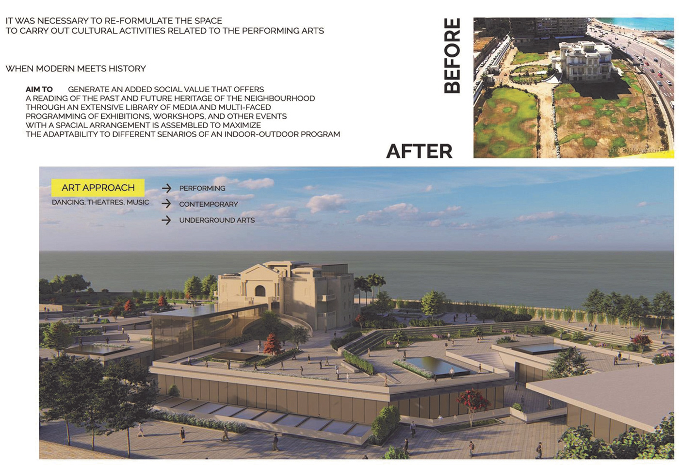 adaptive reuse alexandria aziza fahmy palace cultural center graduation project