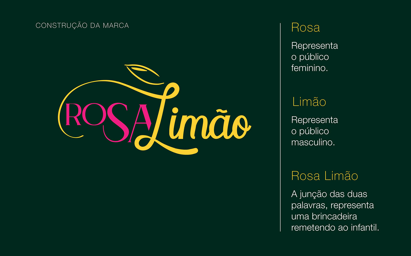 brading desing limão logo Logotype marca rosa