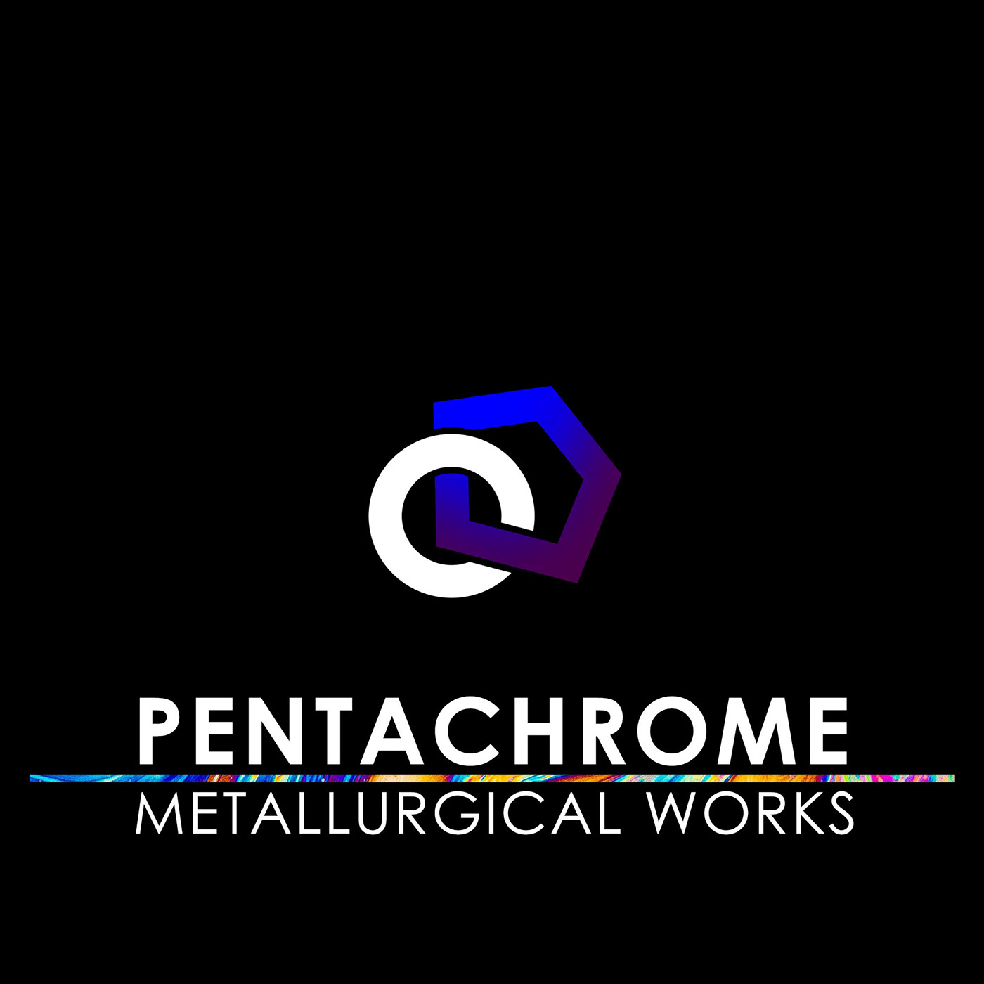 pentagon circle chrome violet