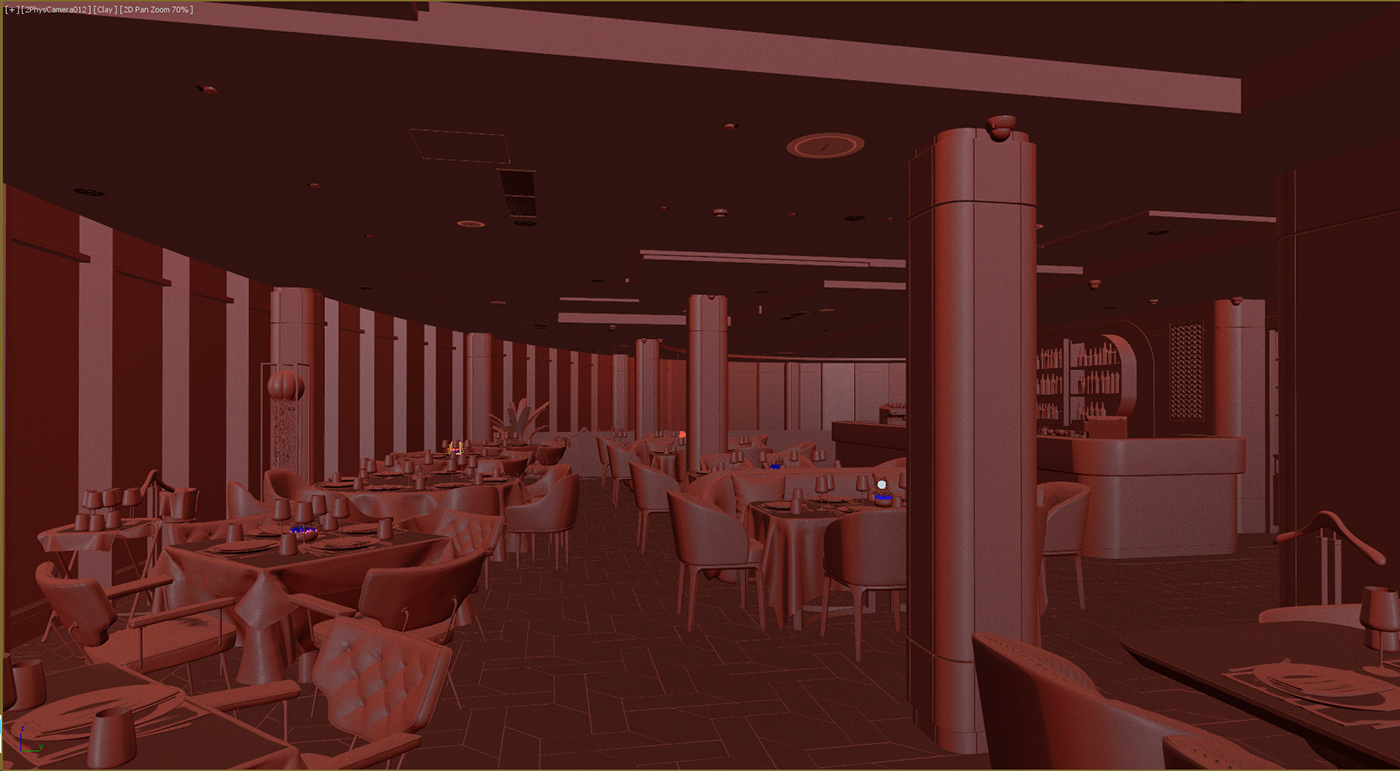 architecture design restaurant Sakhalin ресторан Сахалин bar cafe Render