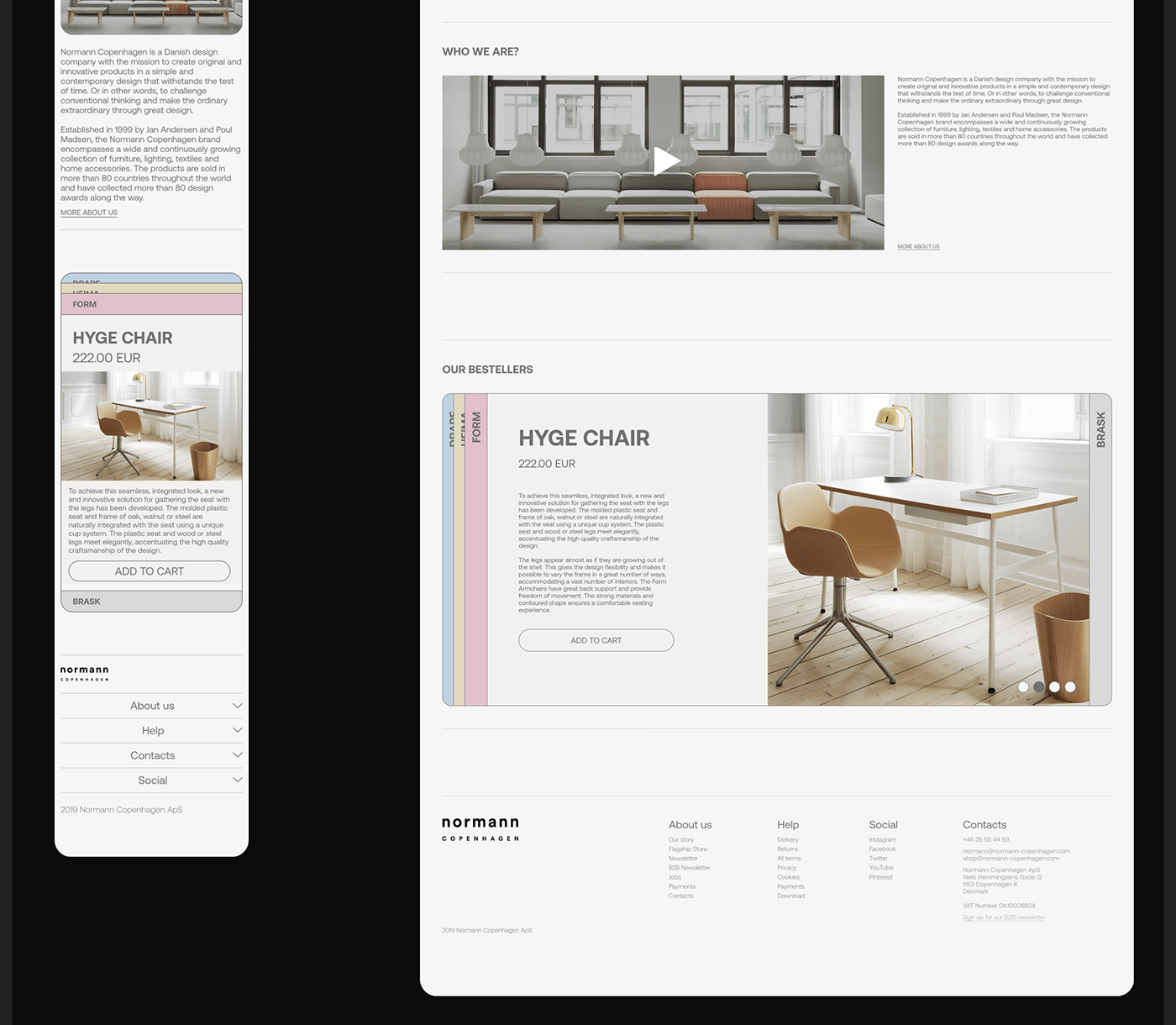 animation  Case Study Ecommerce furniture grid Scandinavian UI ux Webdesign Website