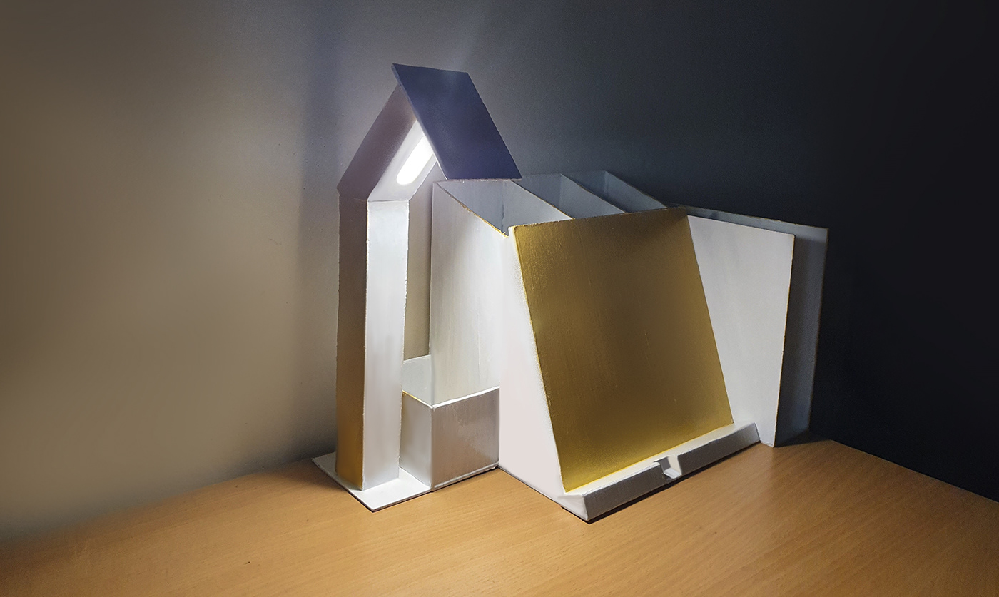 3D furniture industrial design  light Office organizer product design  Render wood workspace