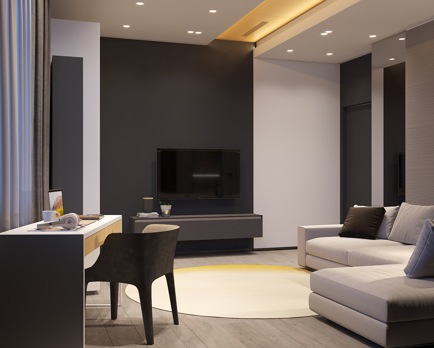 bedroom CG CoronaRender  design homedesign Interior interior design  living modern