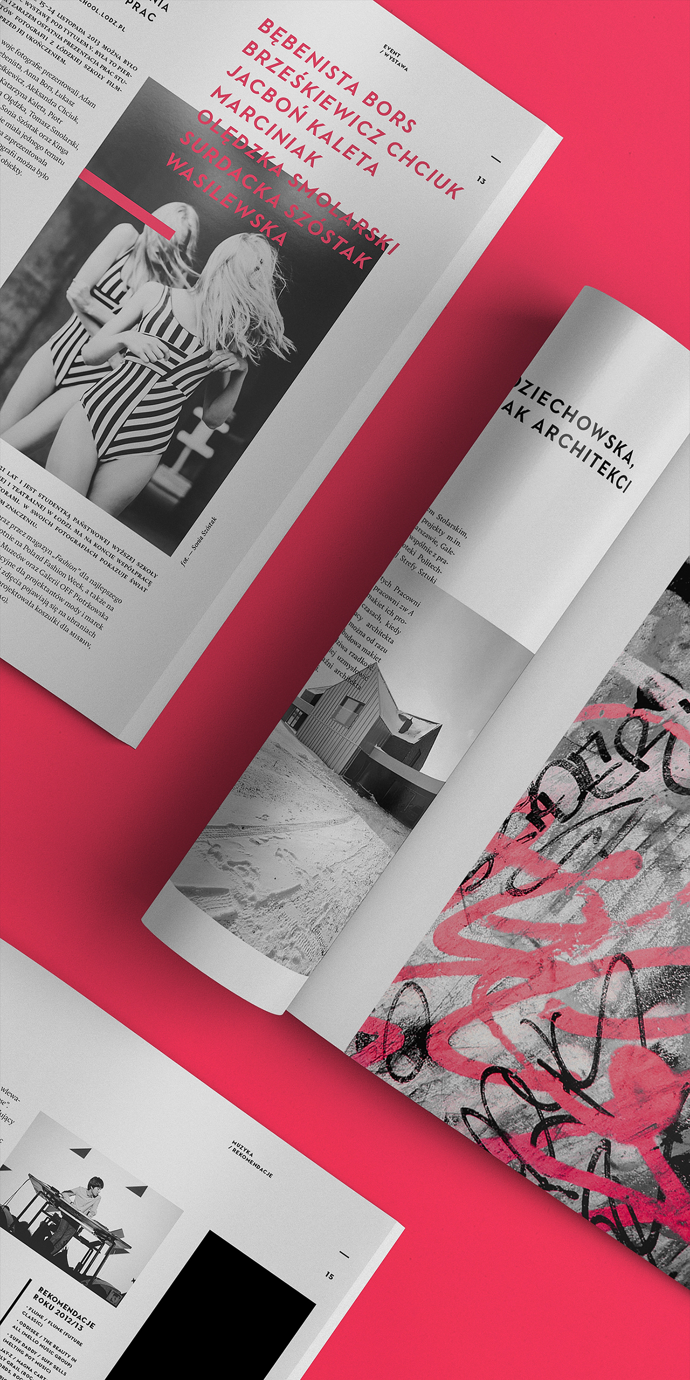 magazine lifestyle creative off piotrkowska lodz editorial grid Layout disorted off black bold Glitch