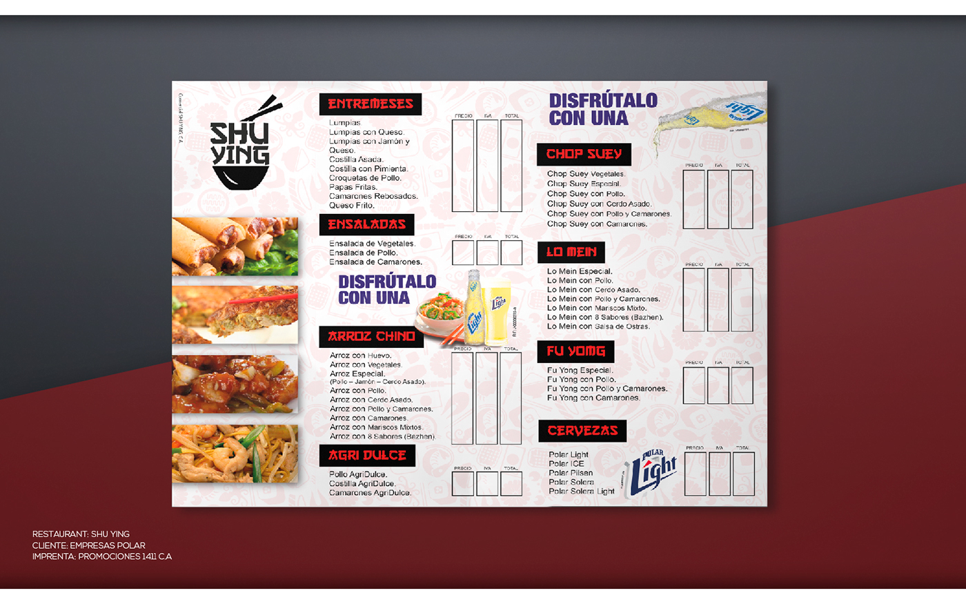 diseño diseño gráfico Diseño editorial menu restaurant  restaurant Food 