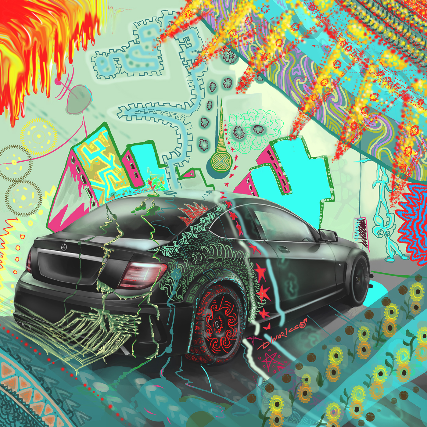 car Benz rebel mercedes Motor Vehicle sport Racing abstract #Ps25Under25 pattern fire angry Ps25Under25 vivid