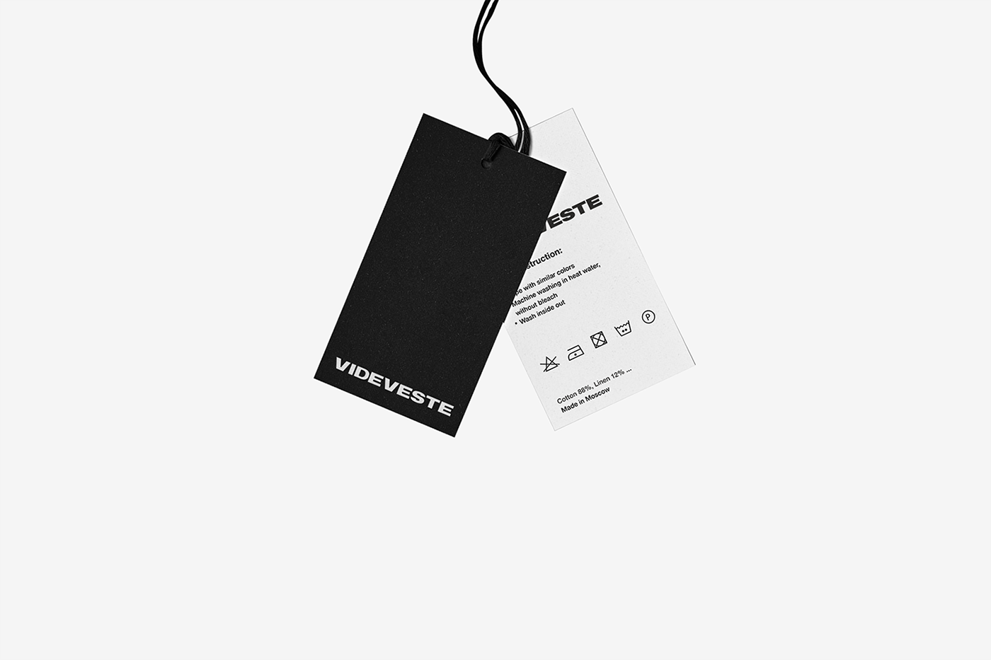 videveste Clothing Fashion  type bold radmirvolk logo blackandwhite branding  Packaging