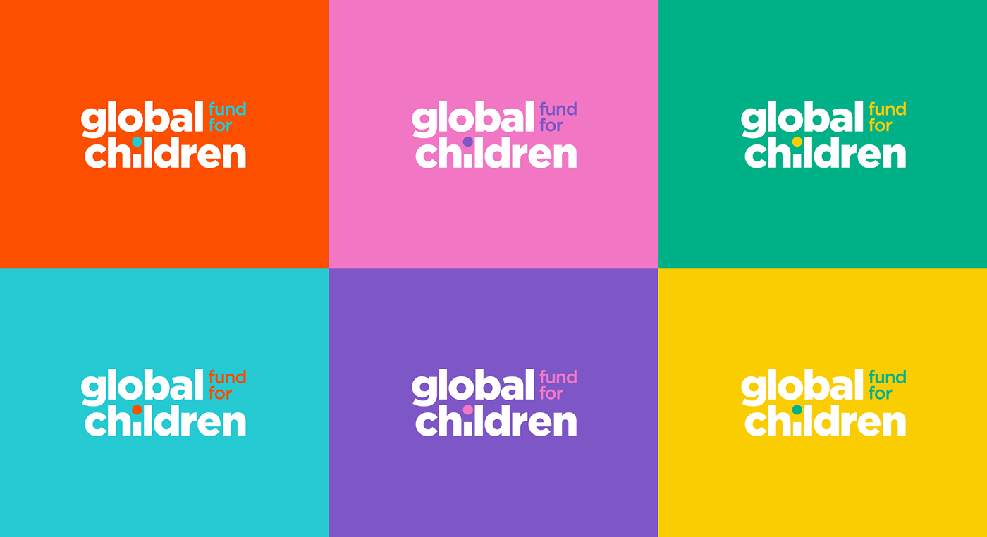 branding  children bright logo Not for profit geometric colour annual report graphic elements agca