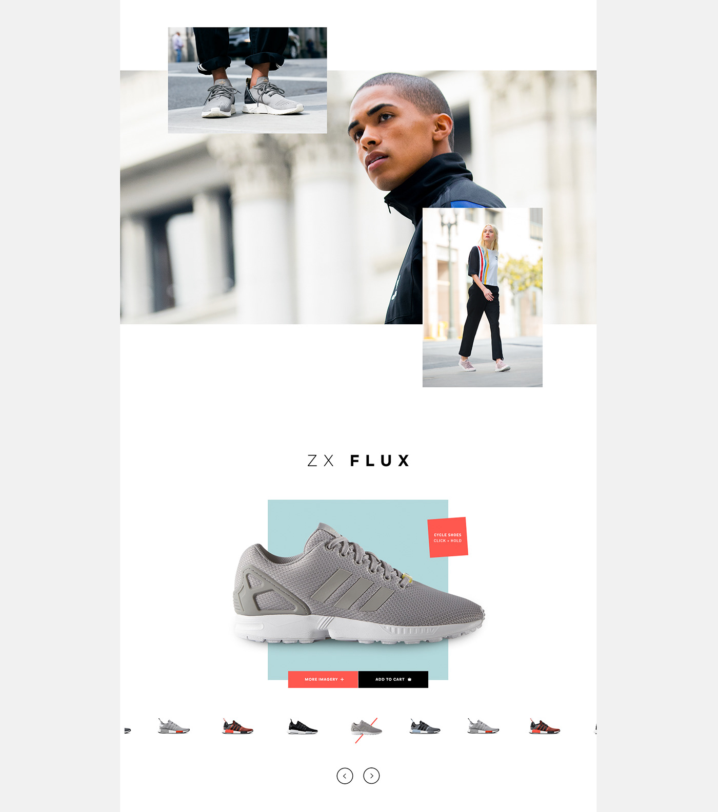 adidas e-commerce shoes UI ux digital interactive Interface color Shopping
