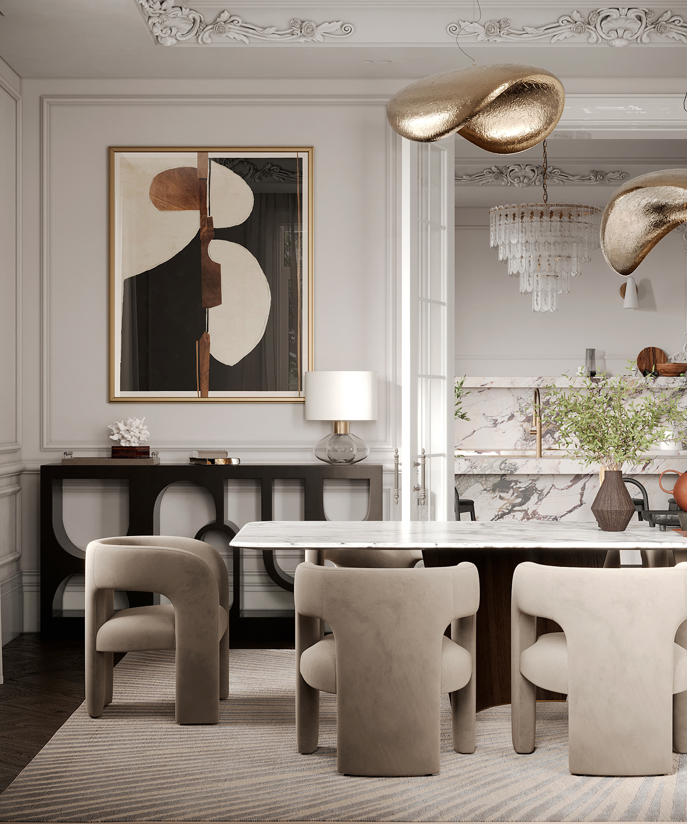 3ds max architecture corona dining hall Interior interior design  Render visualization