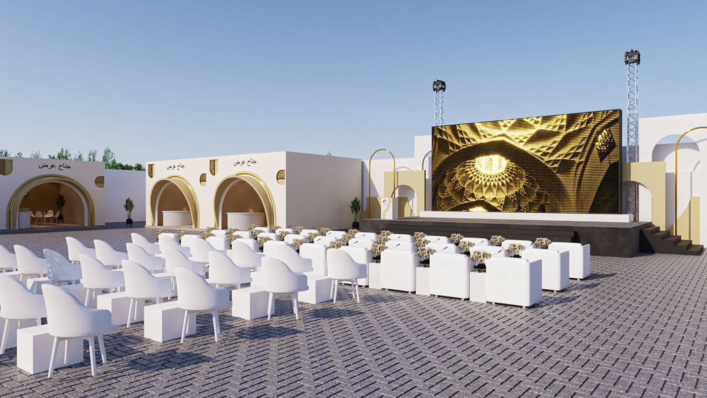 Event visual identity Event Design Qatar arabic Exhibition  Exhibition Design 