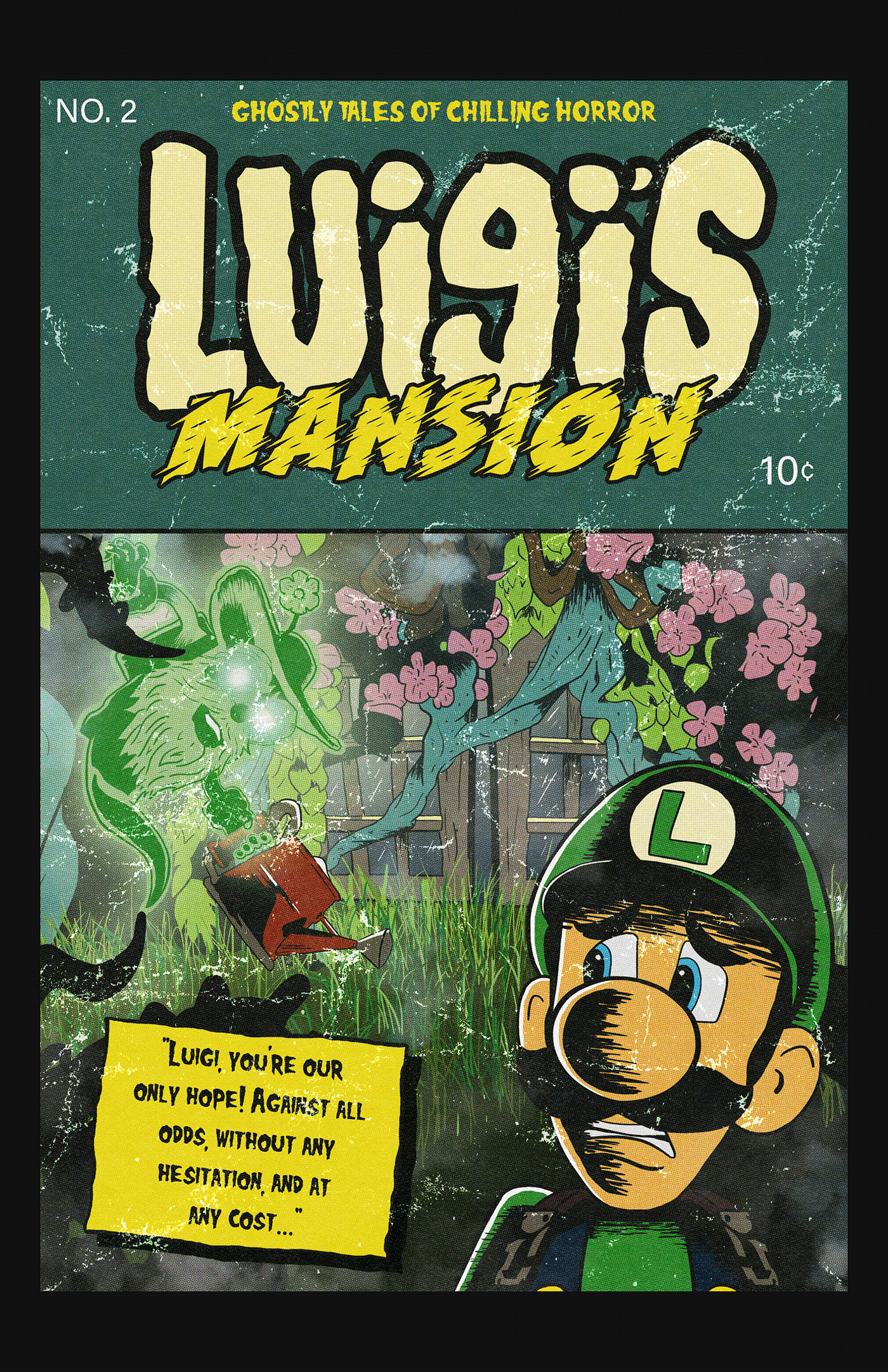 comic Fan Art GameCube horror Horror Comic Luigi luigis mansion mario Nintendo Video Games