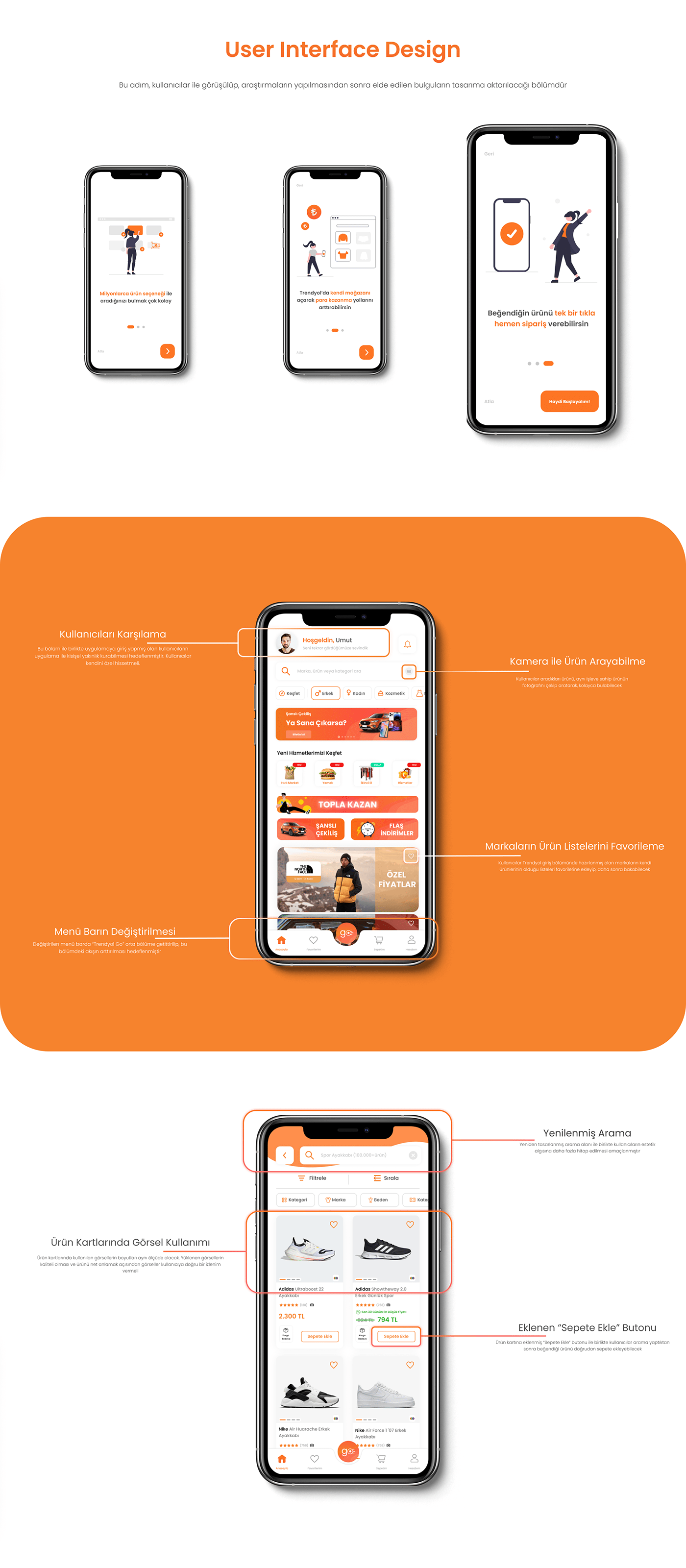 Case Study Mobile app trendyol Ecommerce hepsiburada shopping app Shopping redesign UI/UX ux