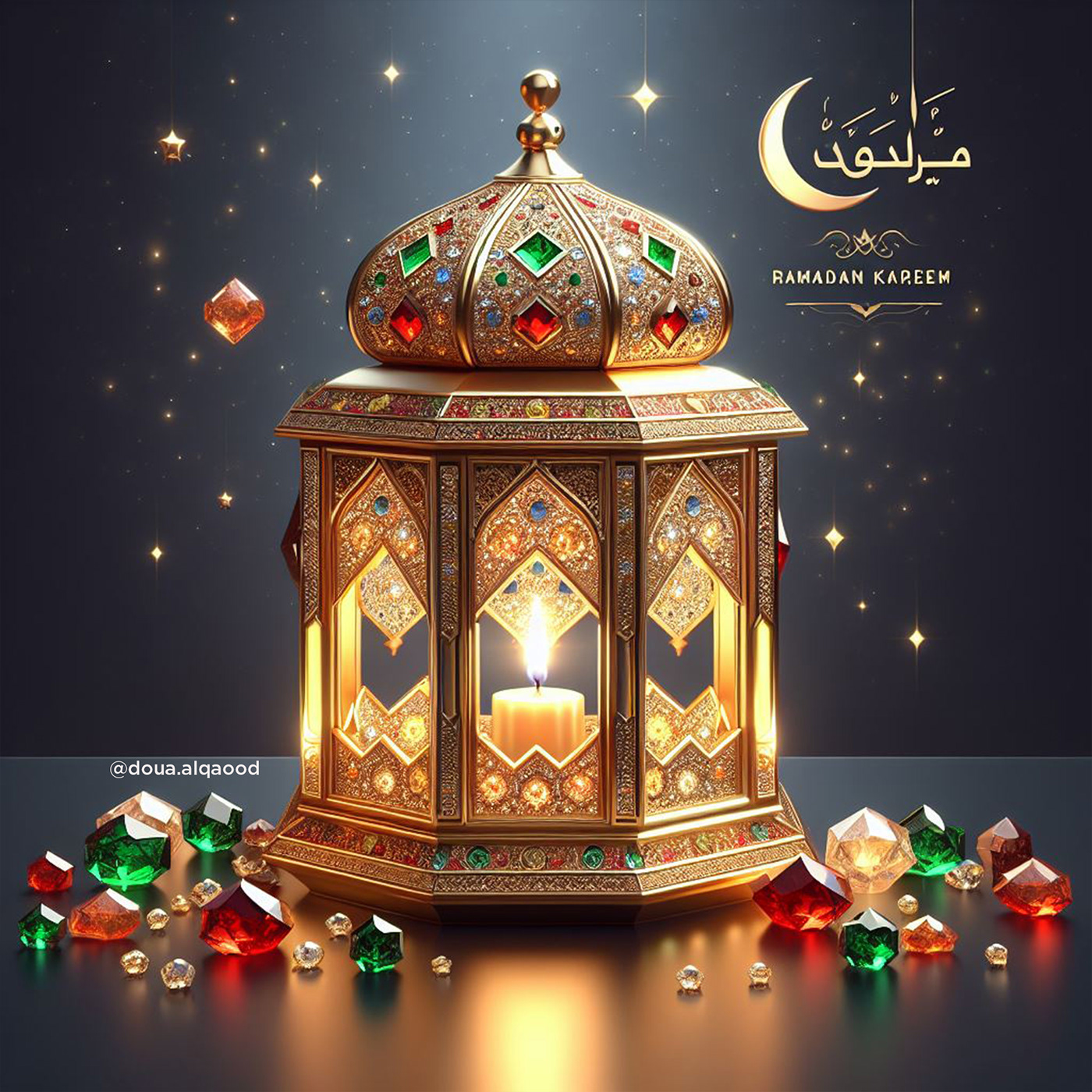 art Digital Art  artwork digital illustration ai artificial intelligence islamic ramadan رمضان كريم Ramadan lanterns