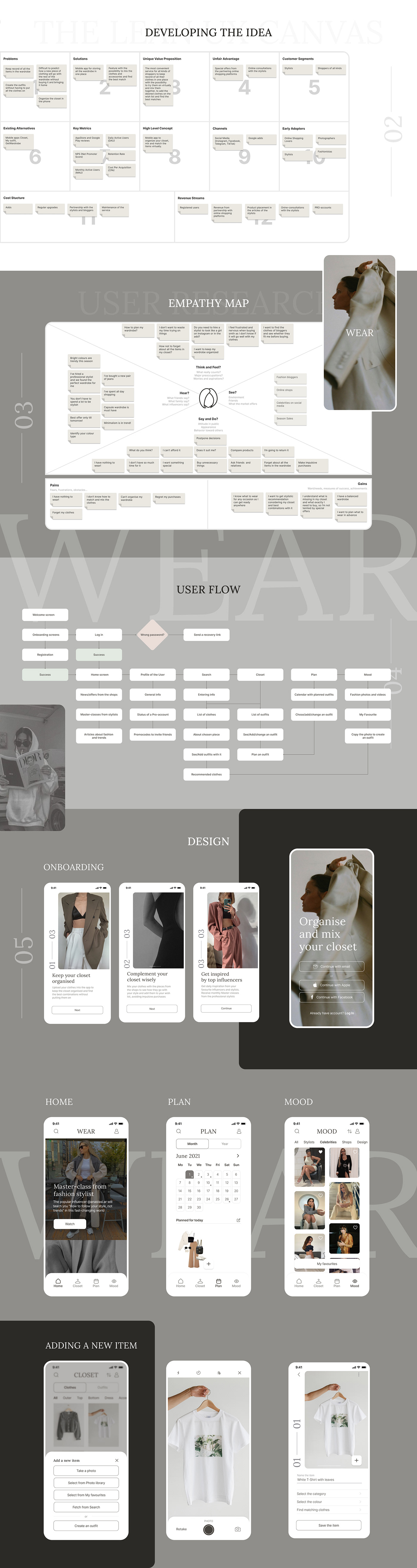 Clothing Fashion  Minimalism Mobile app mobile app design model modern Style ux/ui wear