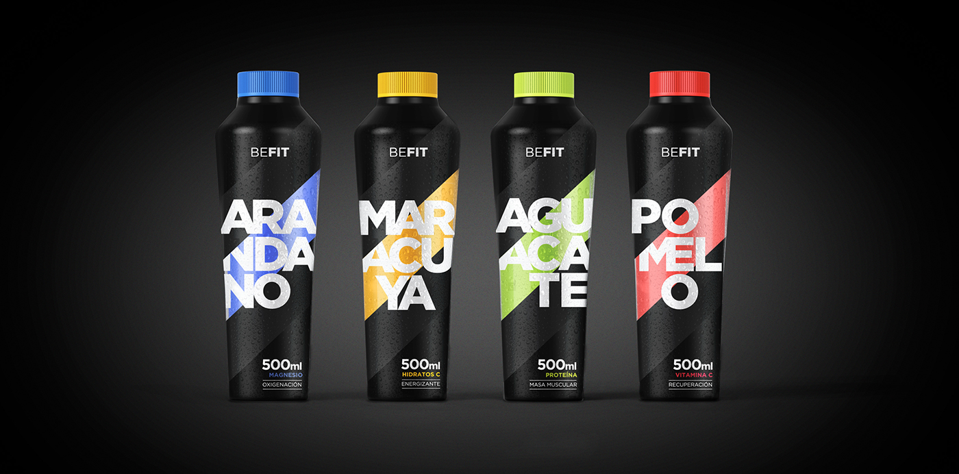 elisava sports juice design fruits bottle brand deportistas deportivo BeFit Pack gym