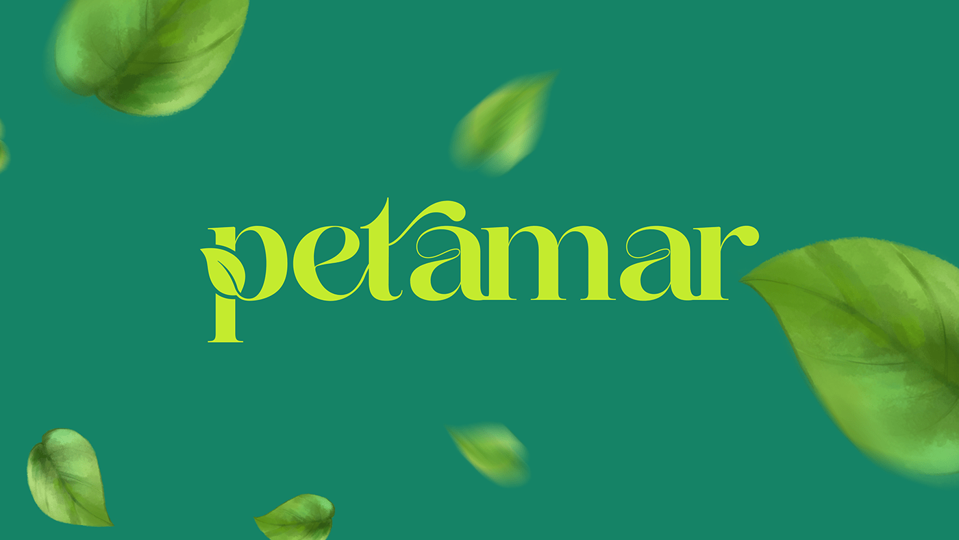 branding  color design green leaf logo logo idea minimal Nature petamar