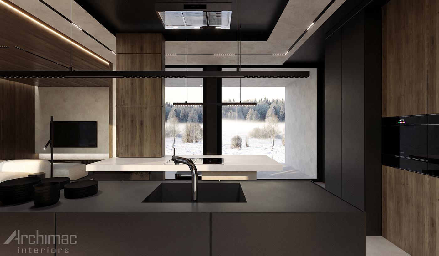 architecture interior design  Minimalism modern Render visualization