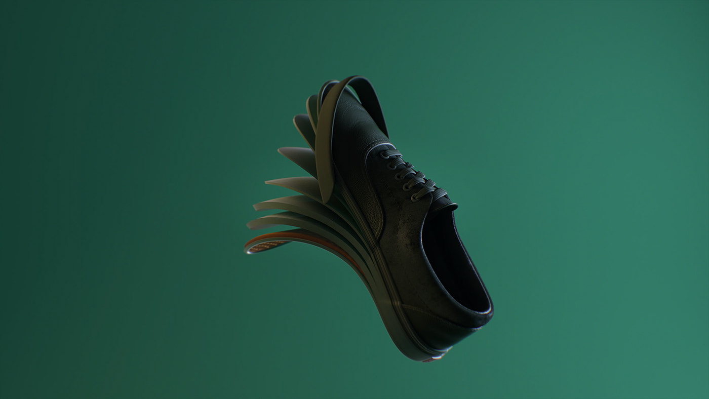 Vans shoes motion 3D graphic type color design
