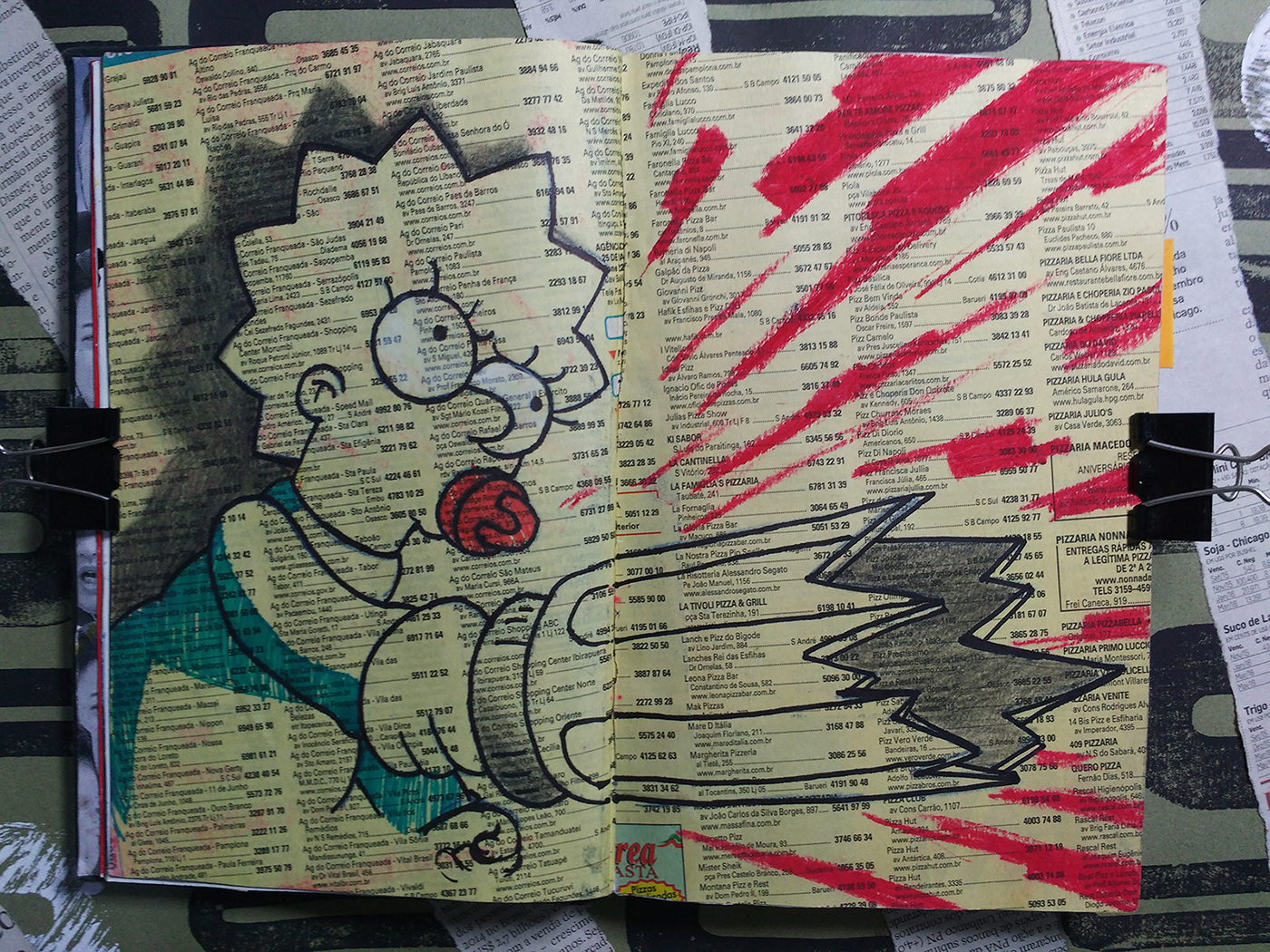 sketch sketchbook watercolors charcoal moleskine lovecraft zombie Kim jong un simpsons