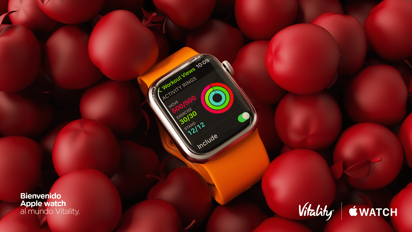 3D Render visualization apple watch ads