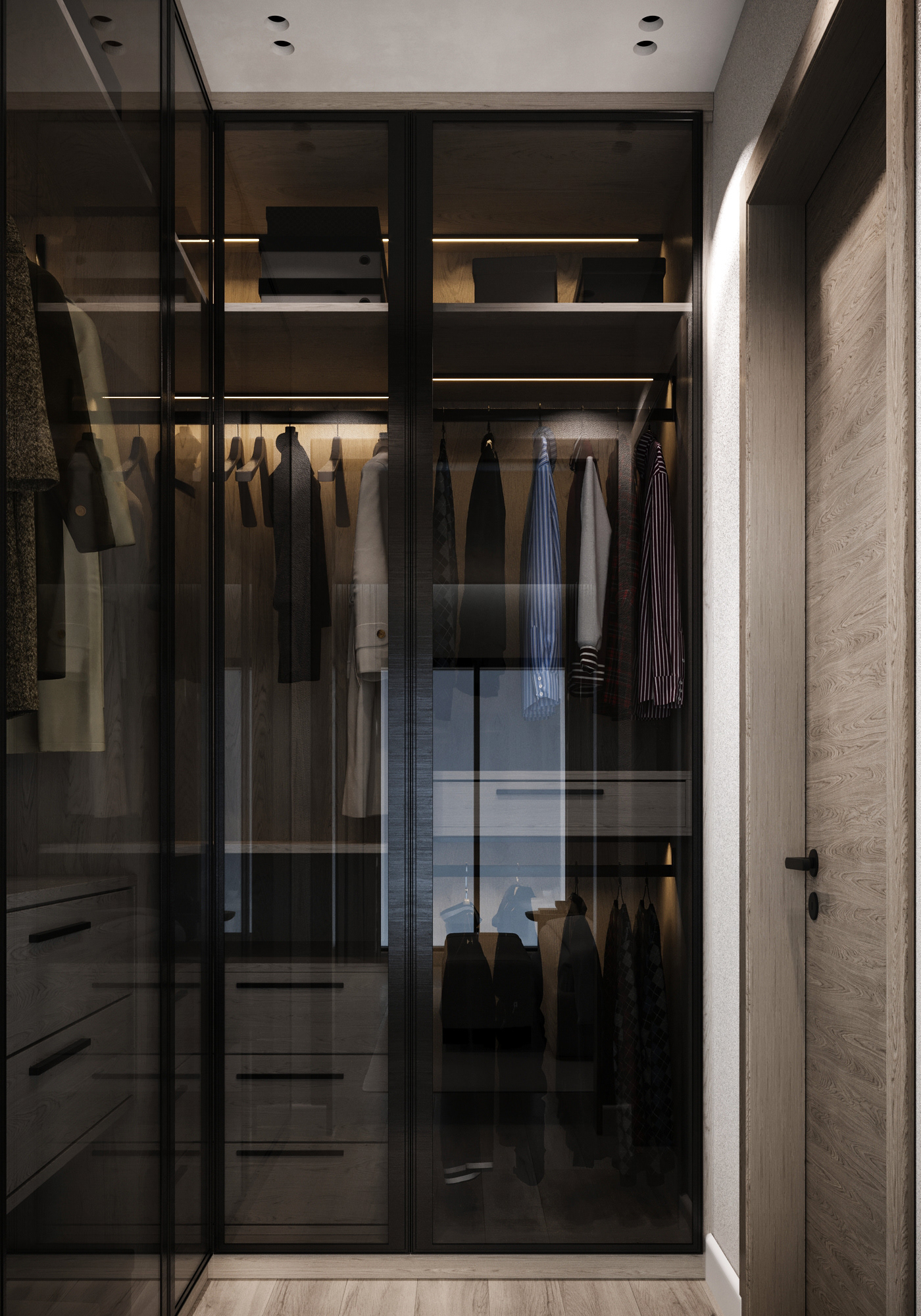 architecture visualization Render corona wood fabric Masterbedroom  interior design  classy minimal