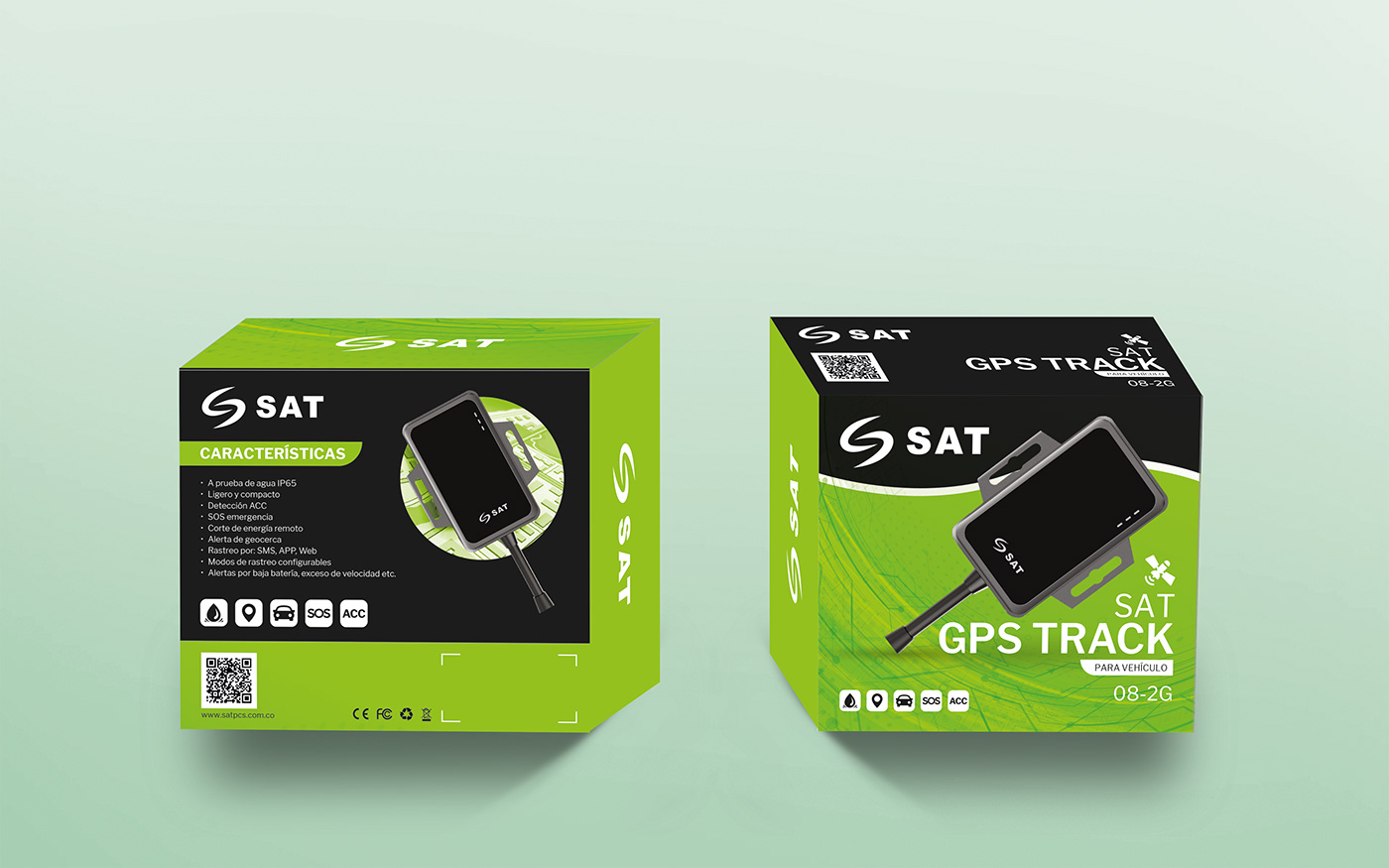 caja empaque SAT tecnologia boxes design caja colombia Design box diseño de caja diseno de empaque gps tracker