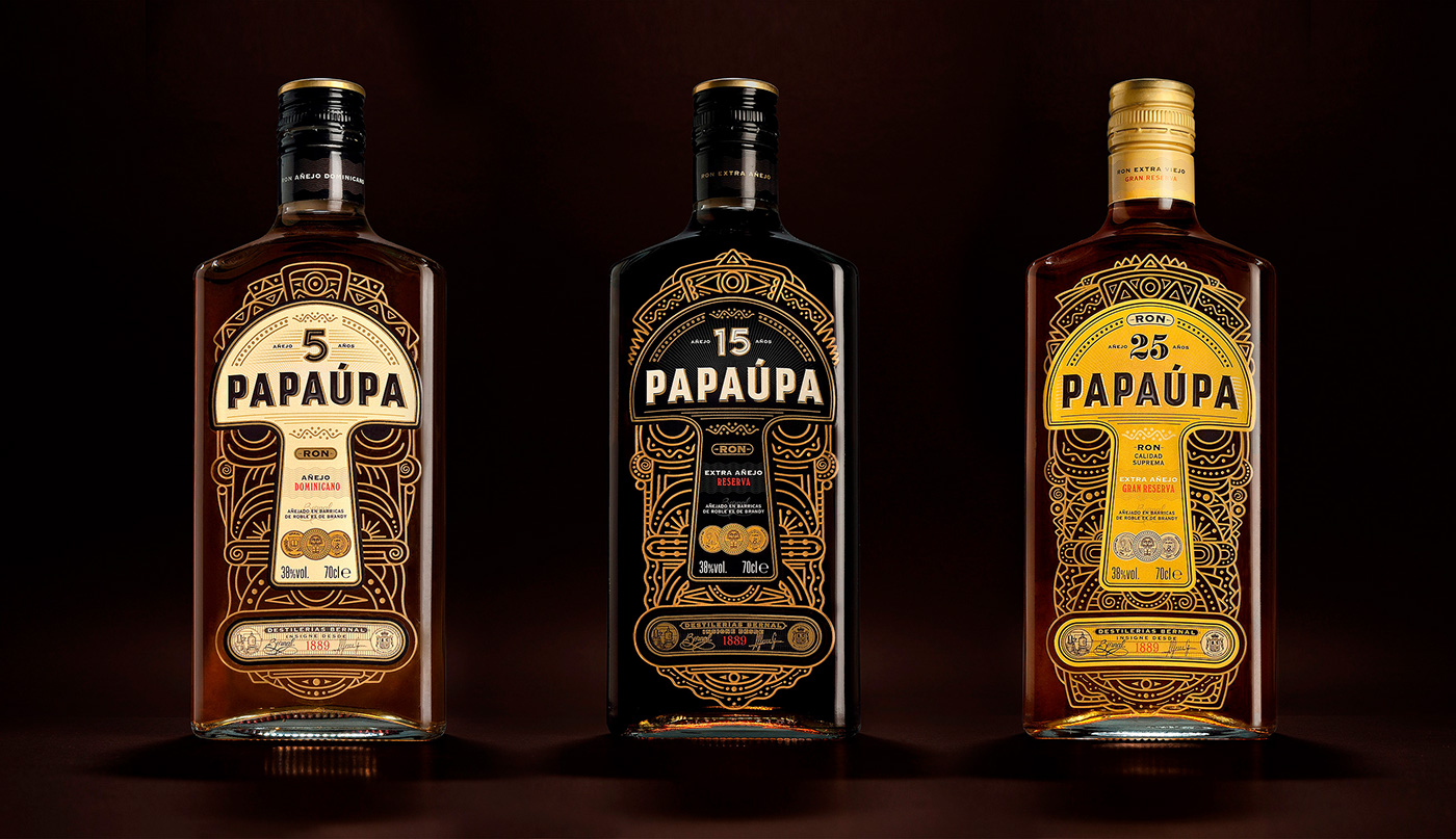 naming Packaging ron Rum PAPAUPA ILLUSTRATION  dominican awared