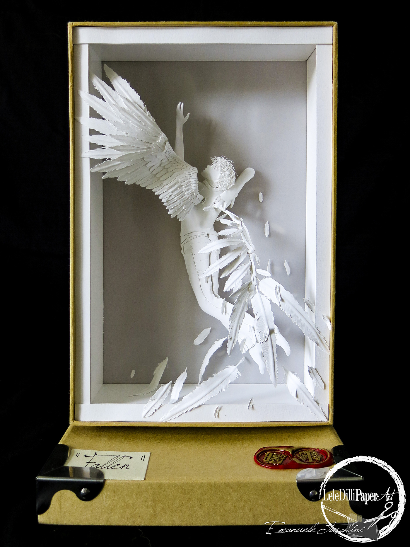3D angel art Charcter Art Diorama handmade paper paper craft sculpture