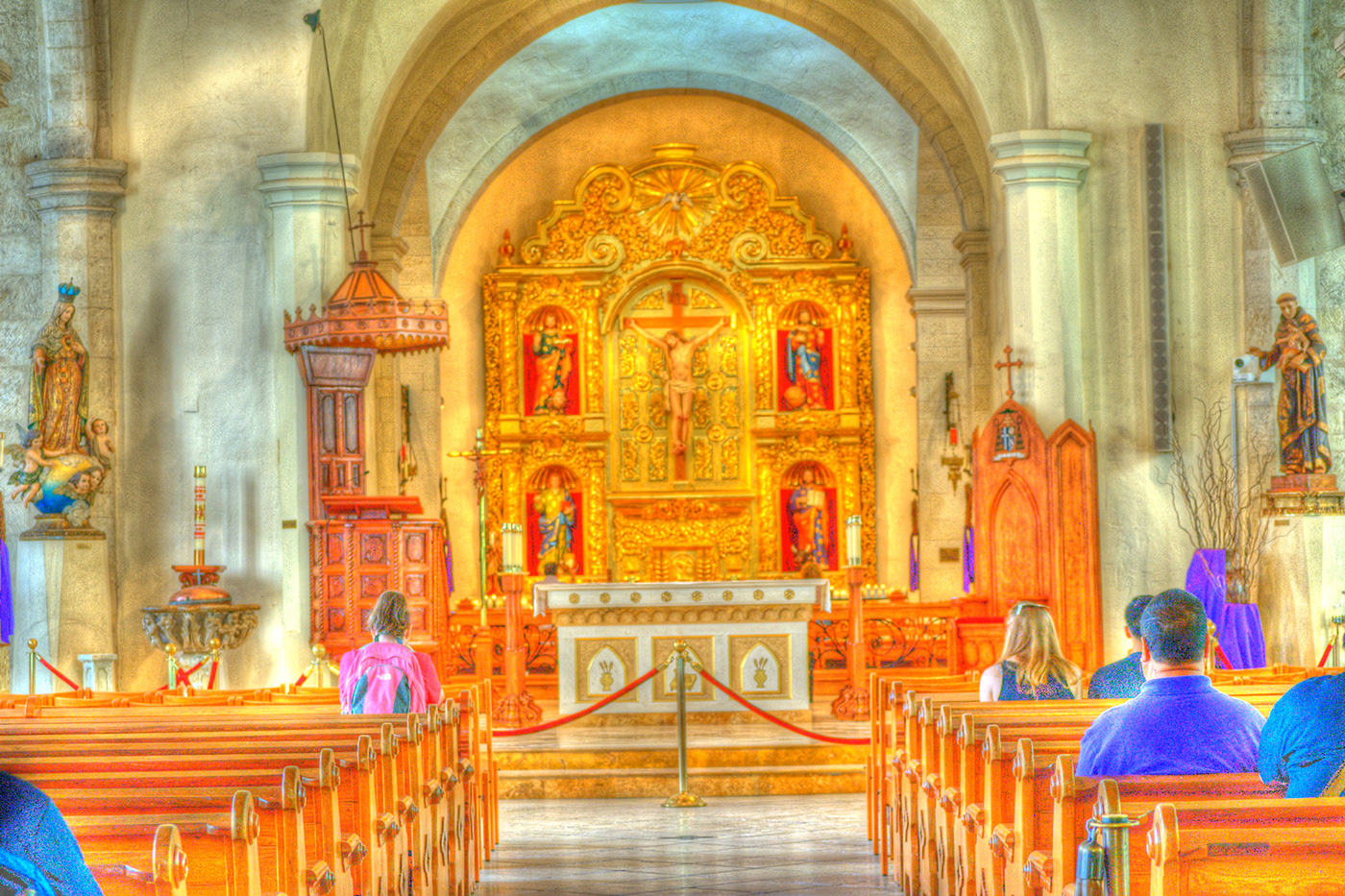 HDR church San Antonio texas altar cathedral
