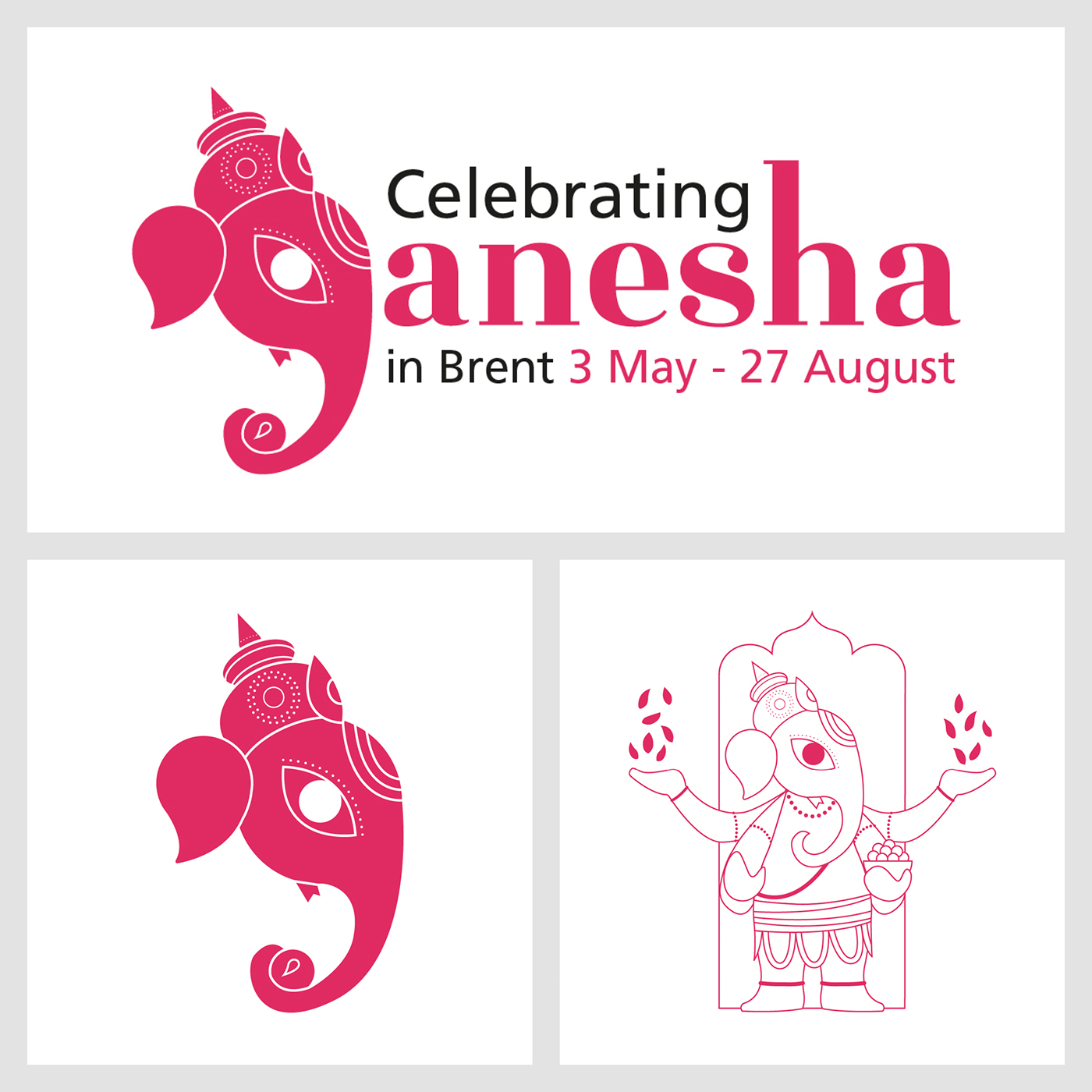 ganesha rangoli Hindu Exhibition  culture Sanjay Patel