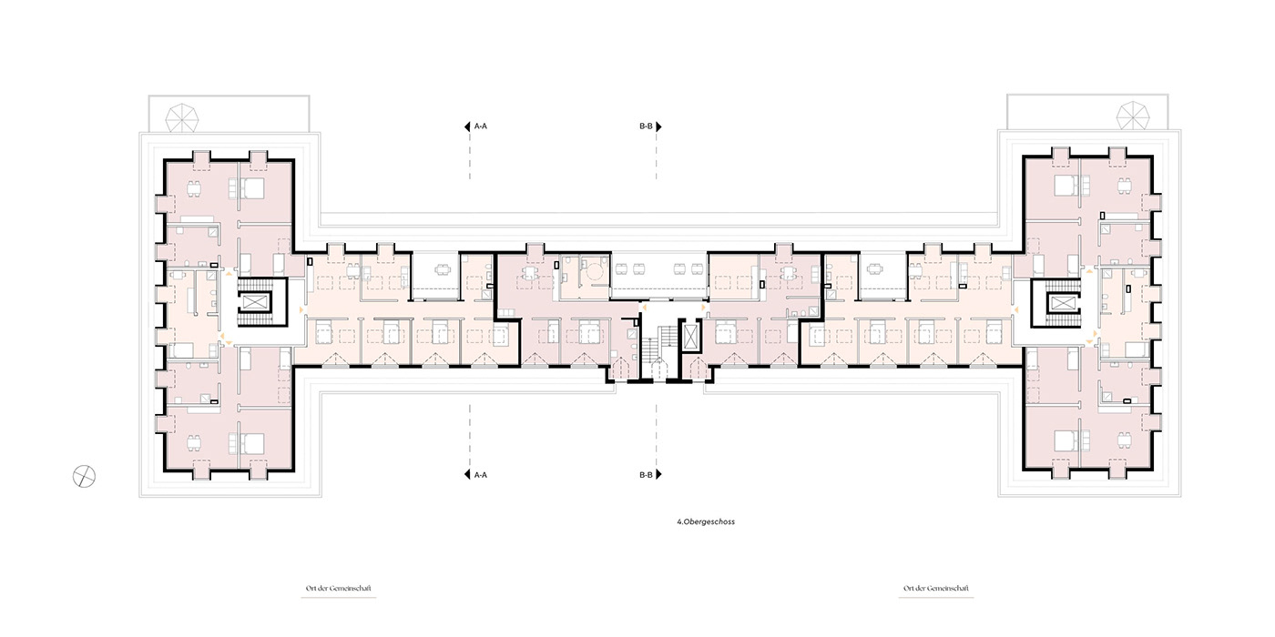 reuse architecture 3D visualization modern kindergarten living roof community generation