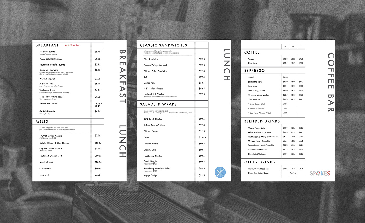 brand identity cafe branding coffee shop graphic design  menu design restaurant menu